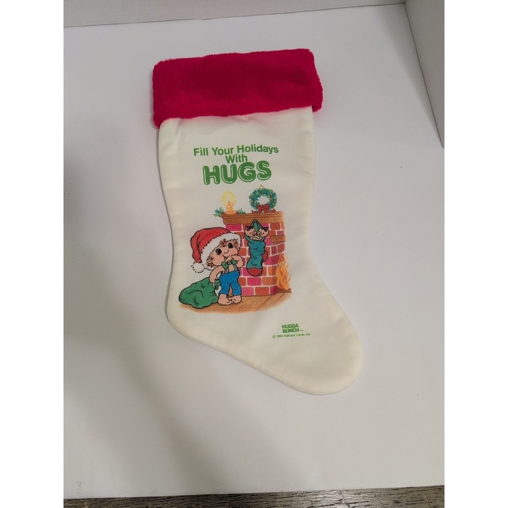 Vintage 1984 Hugga Bunch HUGS Christmas Holiday Stocking by Hallmark Cards 15"